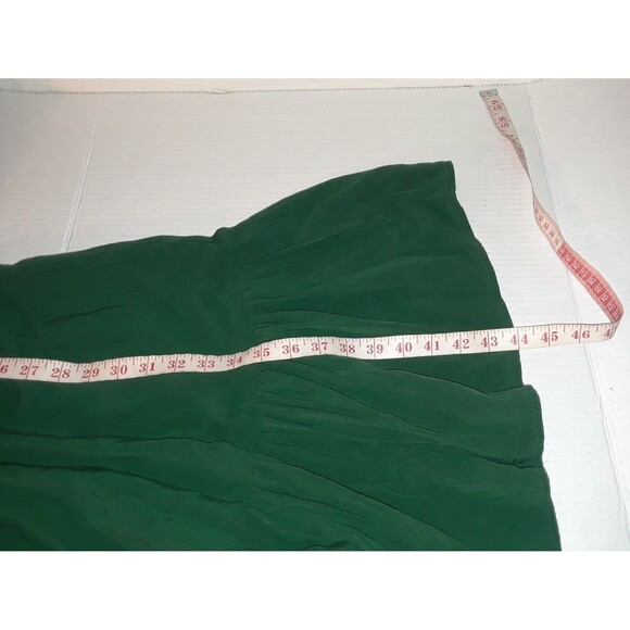 OLD NAVY Dress Size XS Midi Elastic Waist Ruffle Hem Cap Sleeve Green - Picture 6 of 8